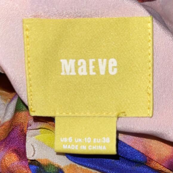 Maeve Mini Dress Deloria Silk Kimono Sleeve Anthropologie - Picture 9 of 11